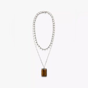 ZARA PACK OF 2 LINK AND STONE NECKLACES NWT